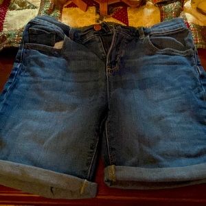 Dark wash denim shorts size 14
